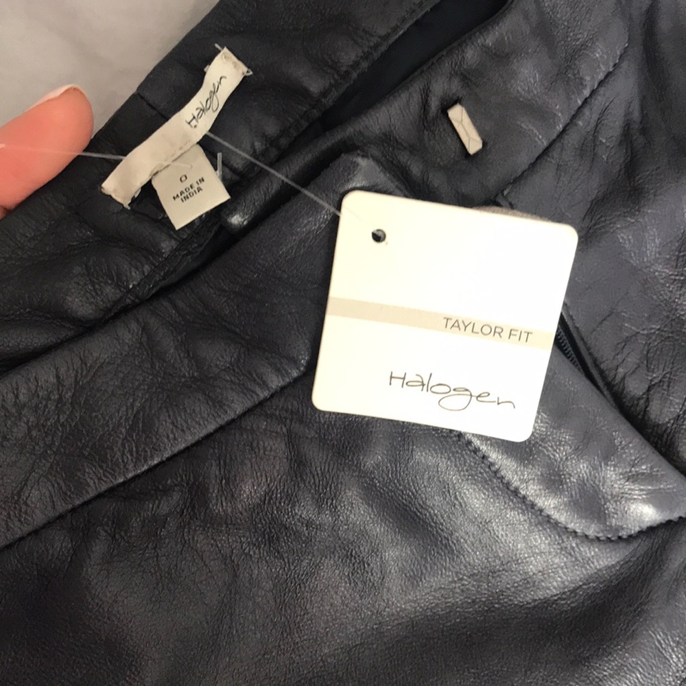 Halogen leather trousers